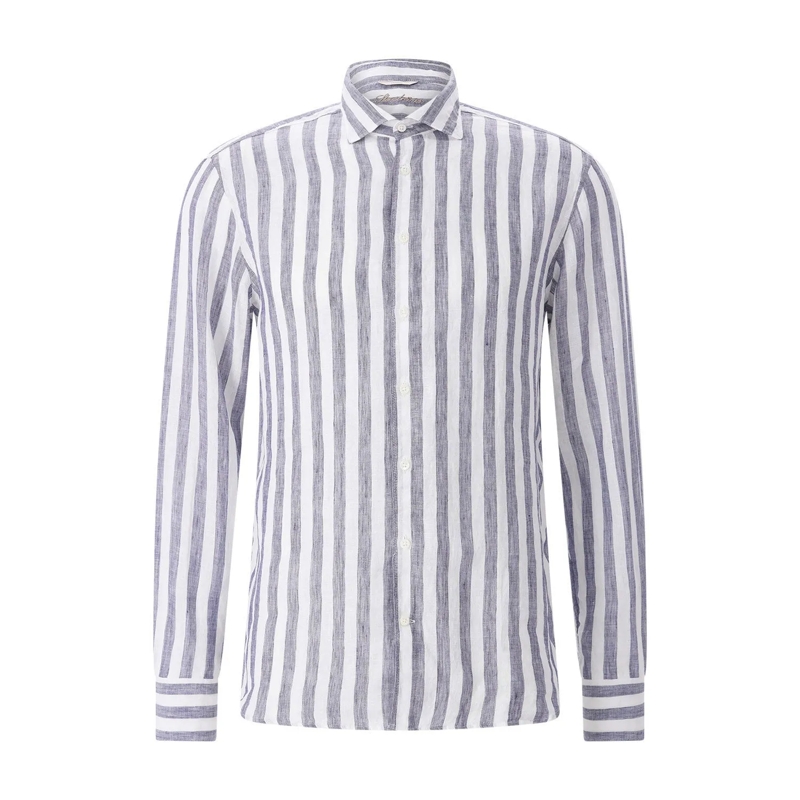STENSTRÖMS Hemd Regular-Fit Leinenhemd blau