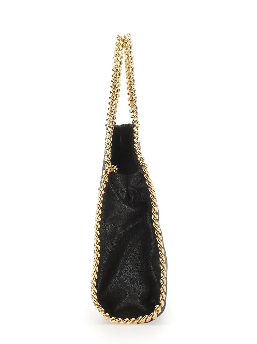 Stella Mccartney Crossbody bags Mini Shoulder Bag With Double Chain Handle in zwart