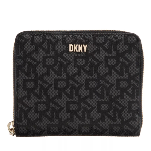 DKNY Bryant Small Zip Around Black/Black Portemonnaie mit Zip-Around-Reißverschluss