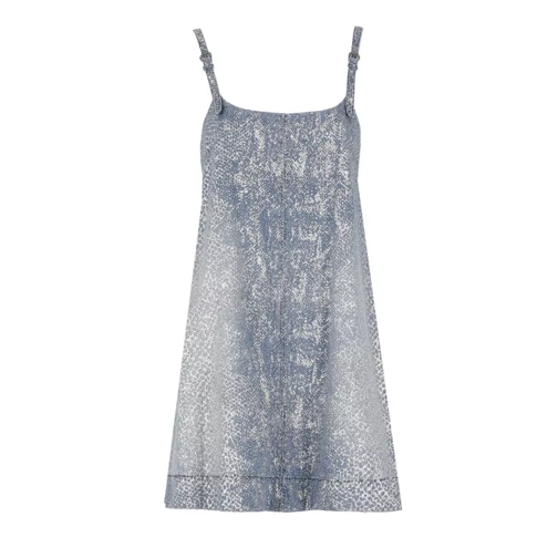 Versace Jeans Couture Dress With Glitter Blue 