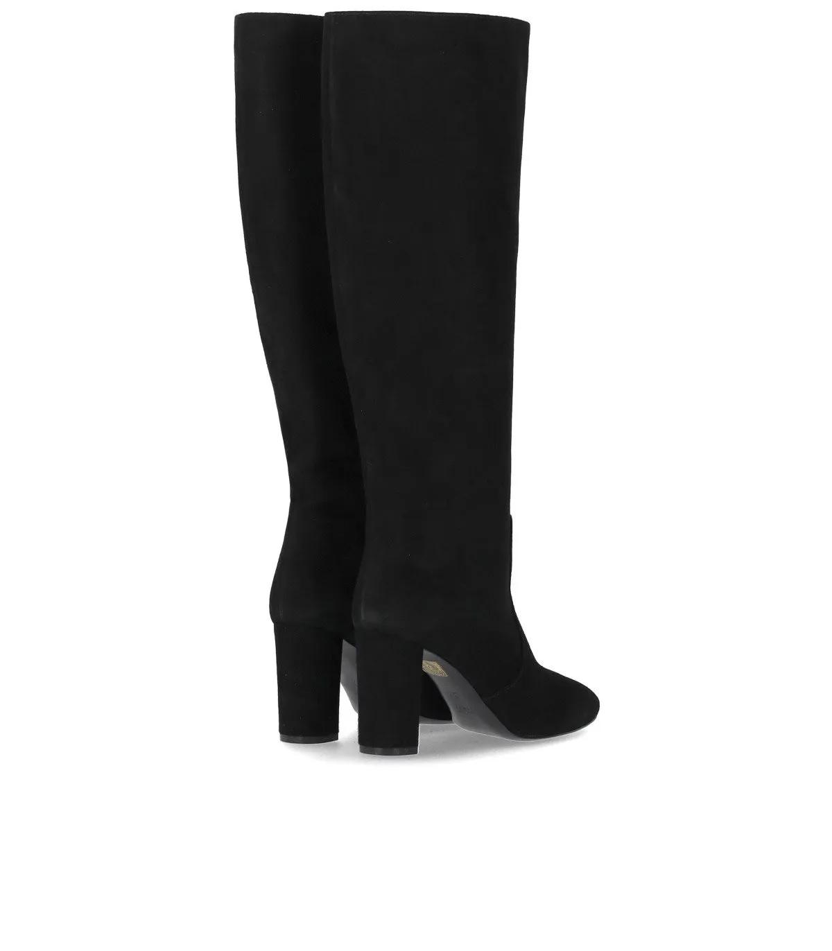 Thumbnail - Via Roma 15 Stiefel - Black Suède Heeled High Boot - Gr. 40 (EU) - in Schwarz - für Damen
