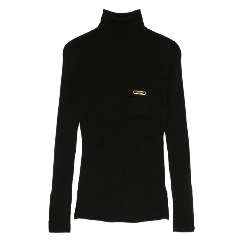 Elisabetta Franchi Rollkragenpullover High Turtleneck Black Sweater Black