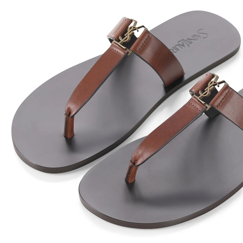 Saint Laurent Veterschoenen Sandalen aus Leder braun(Image 3)