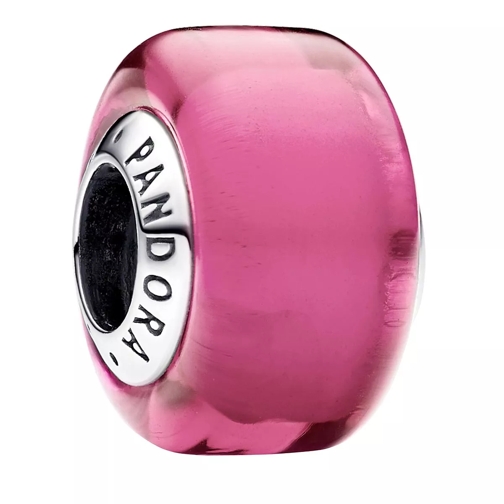 Pandora Sterling silver charm with pink Murano glass Pink Hanger