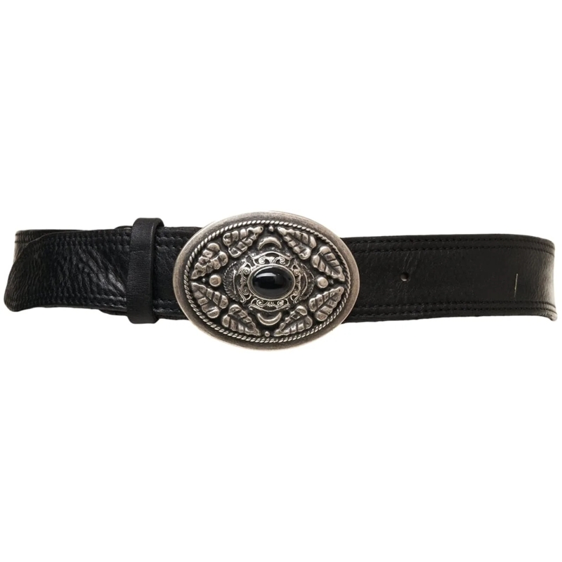 Campomaggi Ledergürtel Grained leather belt schwarz