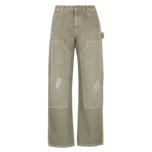 Golden Goose Olive Green Cotton Trousers Green 