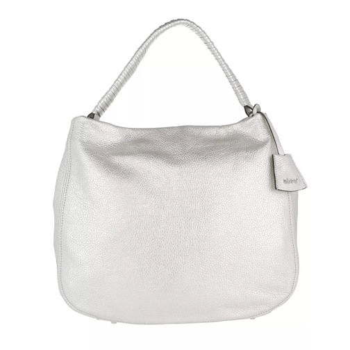 Abro Shimmer Leather Handbag White / Whitegold Hobo Bag