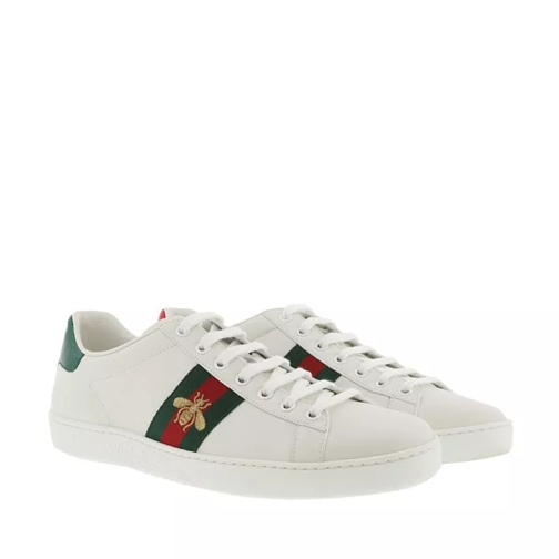 Gucci Ace Bee Embroidered Sneaker Leather White Low-Top Sneaker