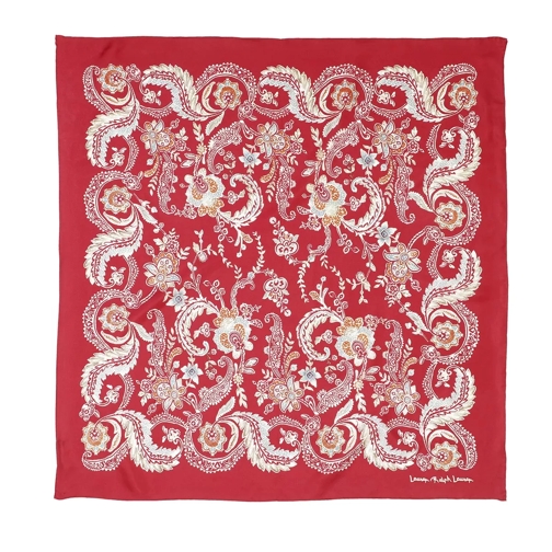 Lauren Ralph Lauren Frances Square Scarf Silk Orient Red Halstuch