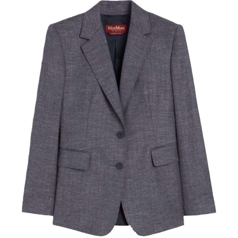 Max Mara Overgangsjas Jackets Blue blau