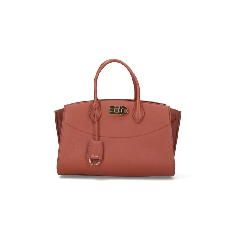 Salvatore Ferragamo Fourre-tout Studio Soft Large Bag – Brown Brown