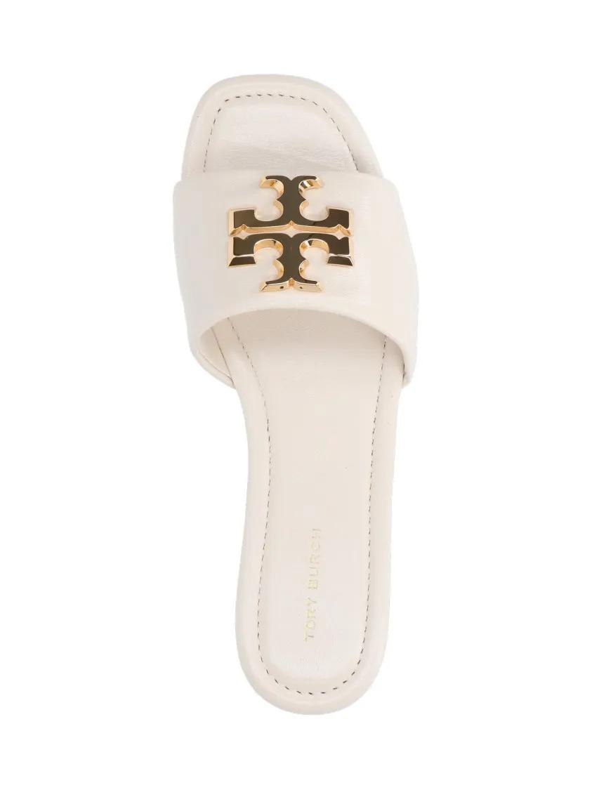 Thumbnail - Tory Burch Sandalen - "Eleanor" Slide Sandals – White - Gr. 8 - in Weiß - für Damen