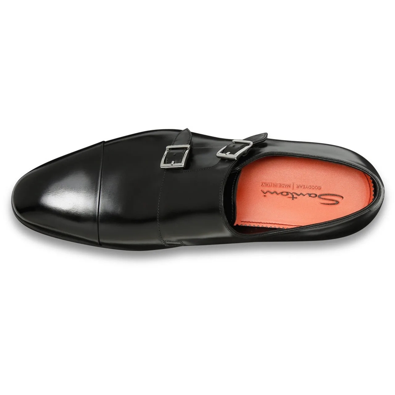 Santoni Claquettes Leather doublebuckle shoe weiß(Image 8)