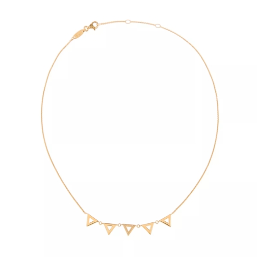 Thomas Sabo Glam and Soul Necklace Sterling Silver Collier Triangles Gold Korte Halsketting