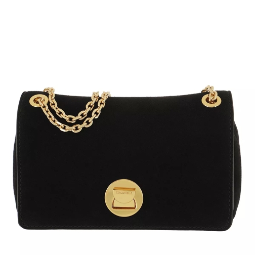 Coccinelle Liya Handbag Suede Leather Noir/Noir Mini Tas