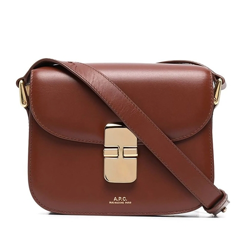 A.P.C. Schultertasche Grace Mini Bag Brown