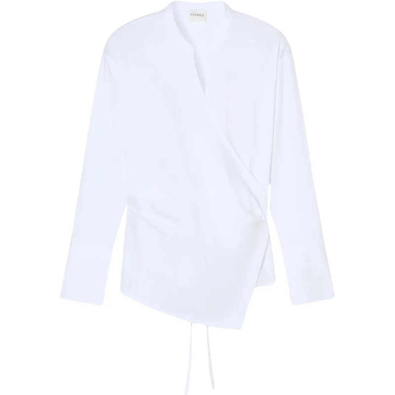 Closed Bluse Closed Wrapped Blouse Blouses Wit C94762-25e-22 weiß