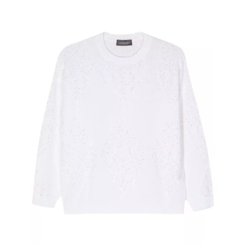 Lorena Antoniazzi White Sequin-Embellished Sweater White 