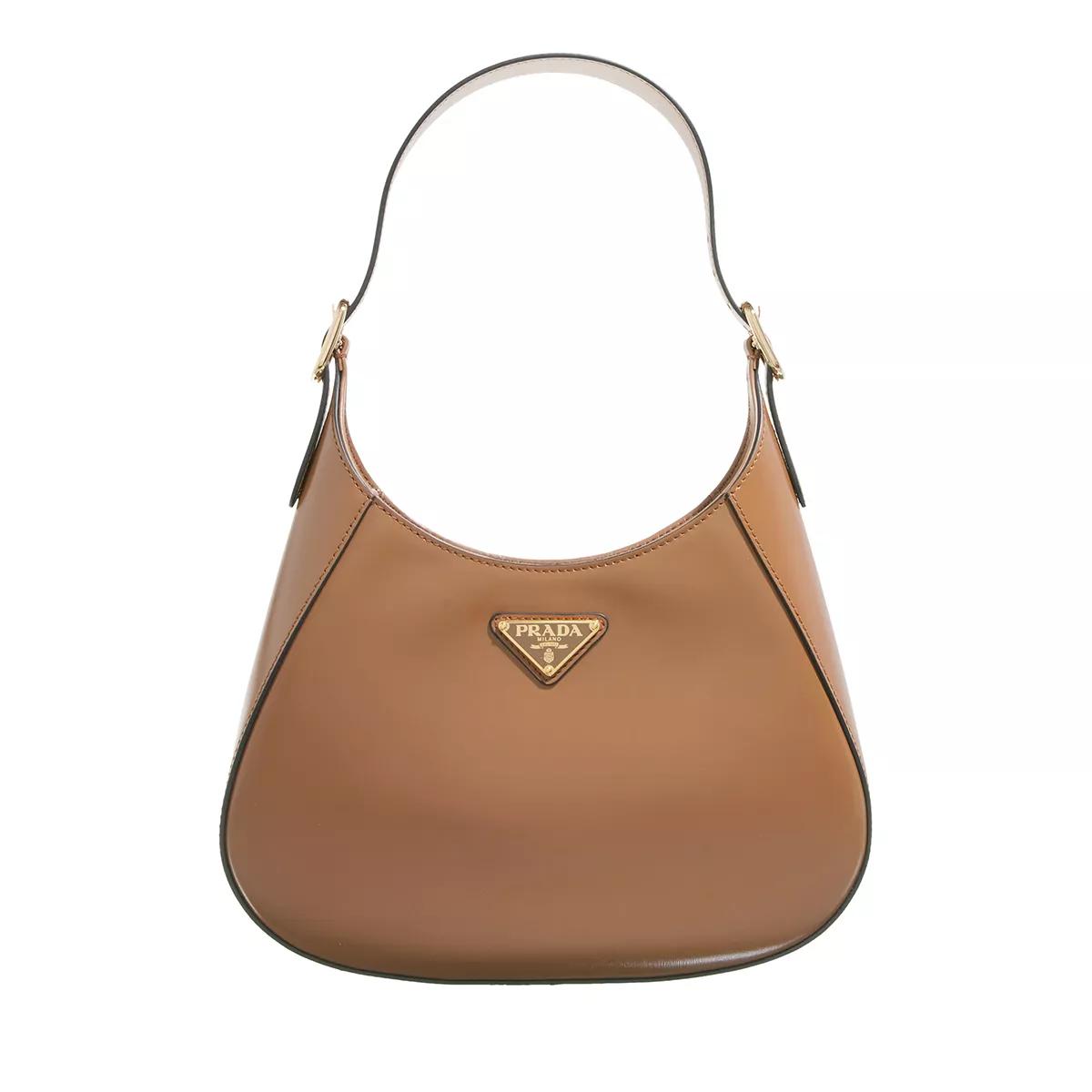 Prada Shoppers - Shoulder Bag Box Calf in bruin-PRADA 1