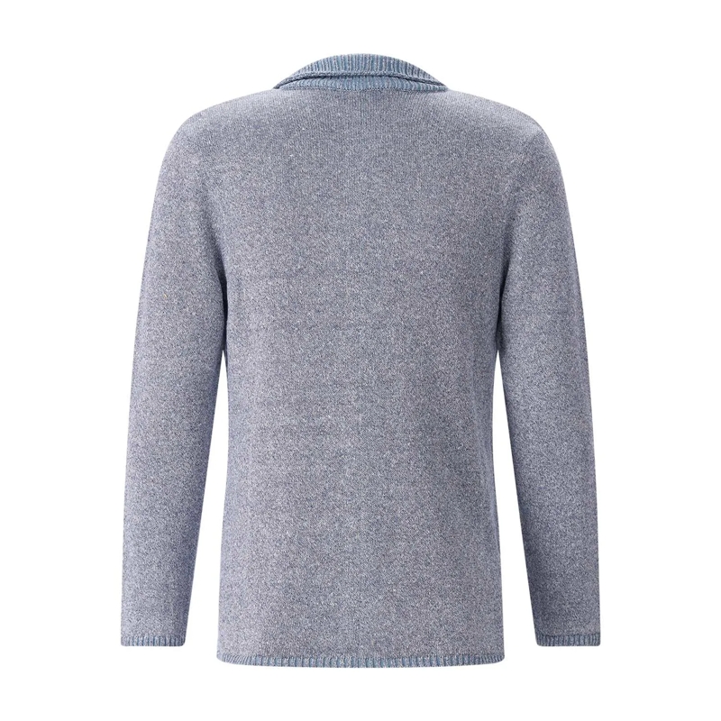 Maurizio Baldassari Colbert Strickjacke mit Seide blau(Image 3)