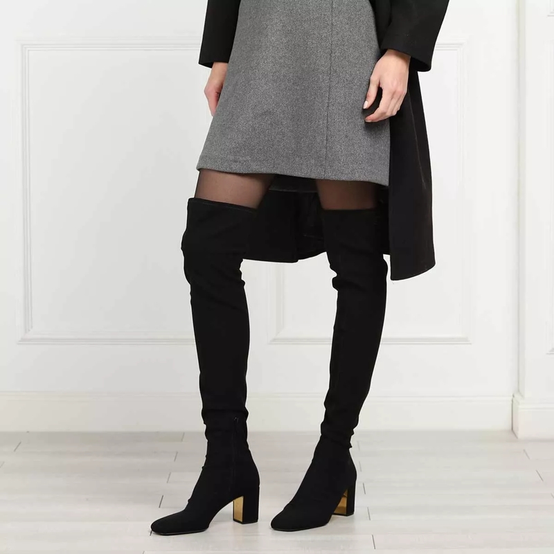 Valentino Garavani Overknee-Boots Boots Leather Black(Image 2)