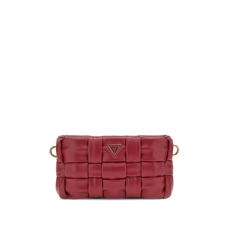 Guess Sac à bandoulière Quilted Burgundy Shoulder Bag With Gold-Tone Hardw Burgundy