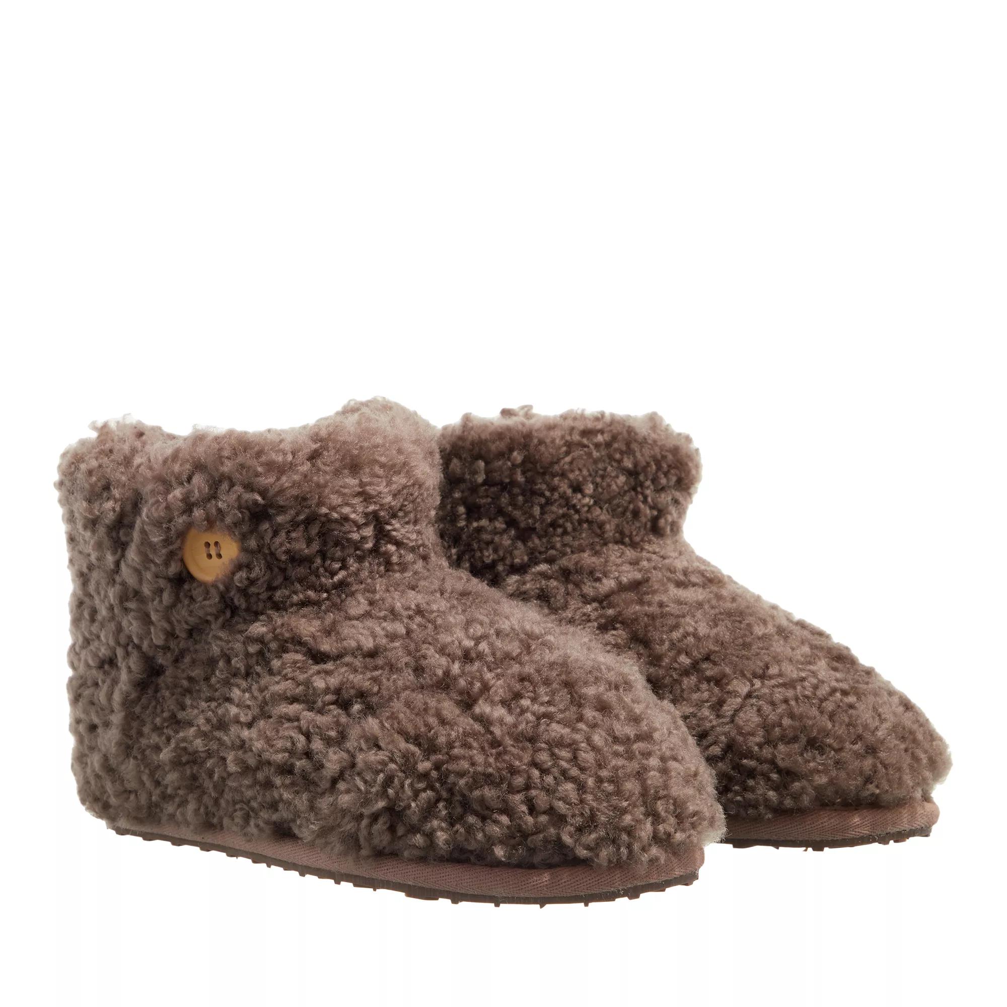 thies Sneakers - thies 1856 ® Shearling Boot elephant grey (W) - Gr. 37 (EU) - in Braun - für Damen