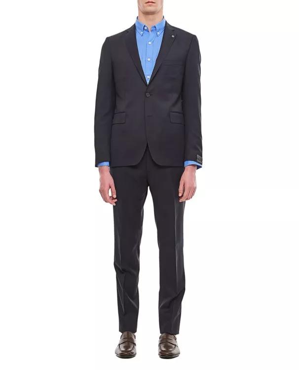 Thumbnail - Tagliatore - Cotton Dress Suit - Größe 46 - blau