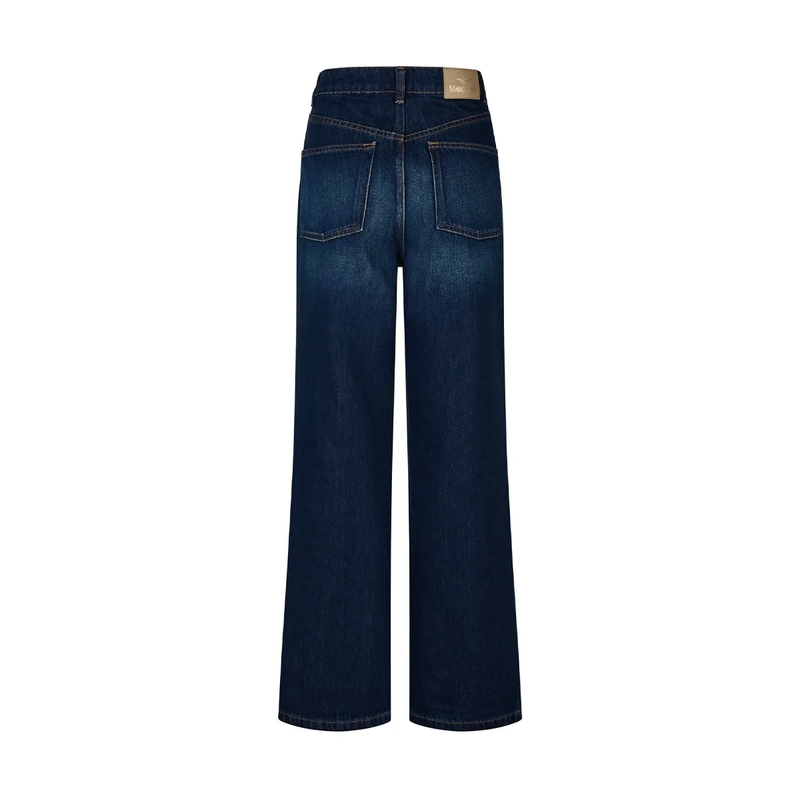 Marc Aurel Wide-Leg-Jeans Jeans- mit spitzer Passennaht- veganes Lederlab blau(Image 5)