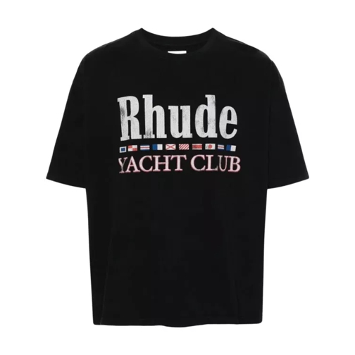 Rhude T-Shirt Flag Black Black 