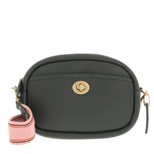 Coach Soft Pebble Leather Camera Bag With Leather And We Amazon Green Crossbodytas