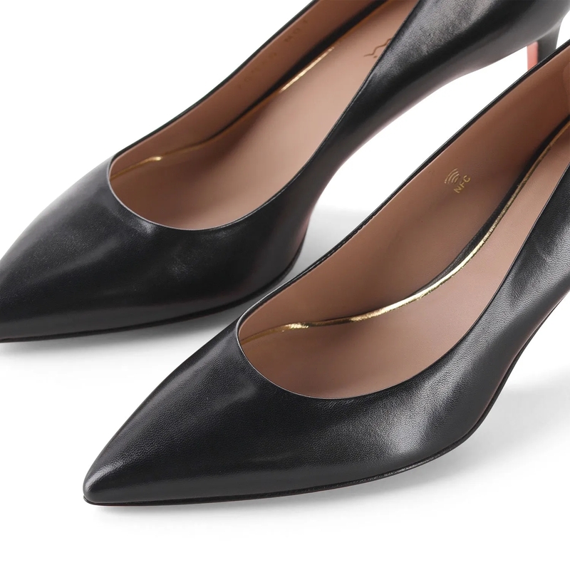 Santoni Pumps Pumps aus Leder schwarz(Image 4)