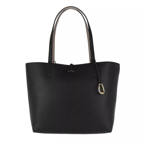 Lauren Ralph Lauren Reversible Tote Medium Black/Taupe Shopping Bag