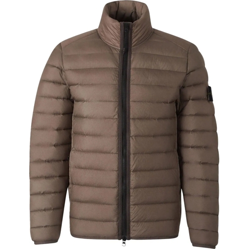 Stone Island Daunenjacken Logo Quilted Coat taupe