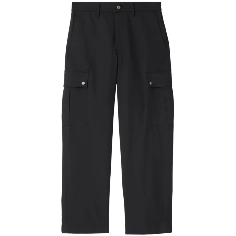 Burberry Anzugshose Relaxed Fit Black Cargo Trousers With Utility Func Black
