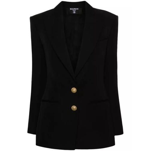 Balmain  Black Virgin Wool Blazer Black