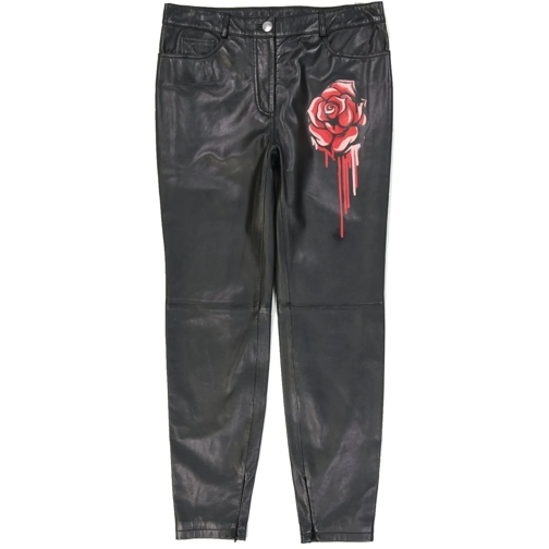 Moschino Hosen Boutique Moschino Leather Pants schwarz