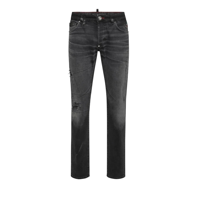 Philipp Plein Jeans mit geradem Bein Vergessen Sie die Routine und wählen Sie etwas gan dunkel-grau