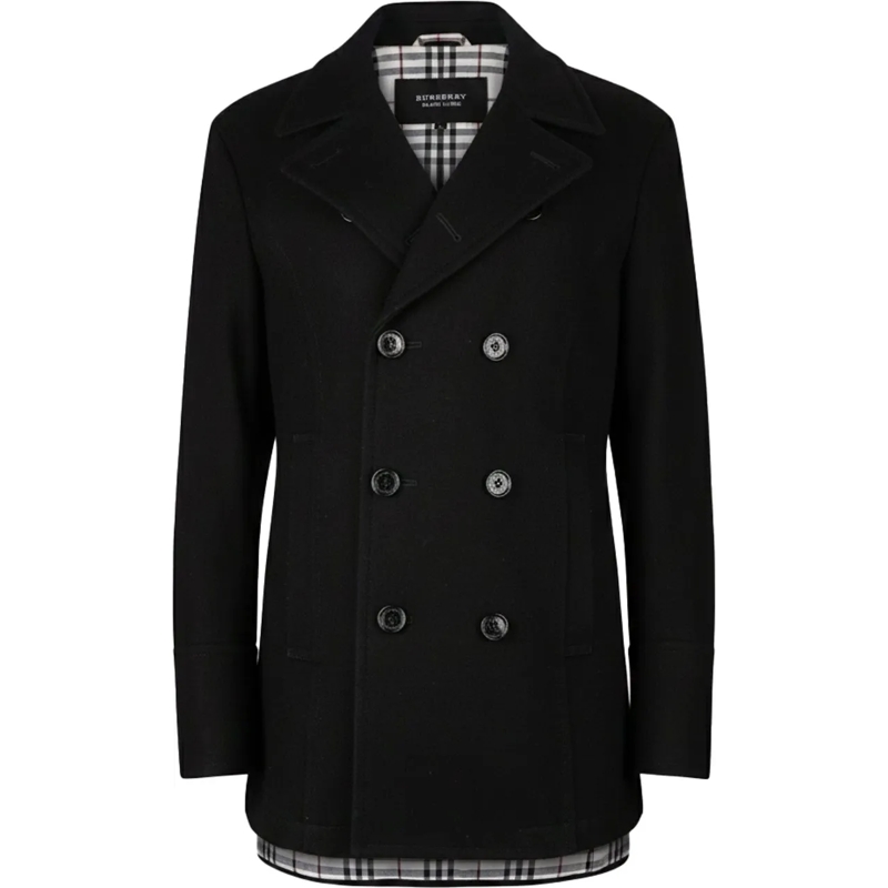 Burberry Trenchcoat Burberry Black Label Wool Trenchcoat (S-M) schwarz