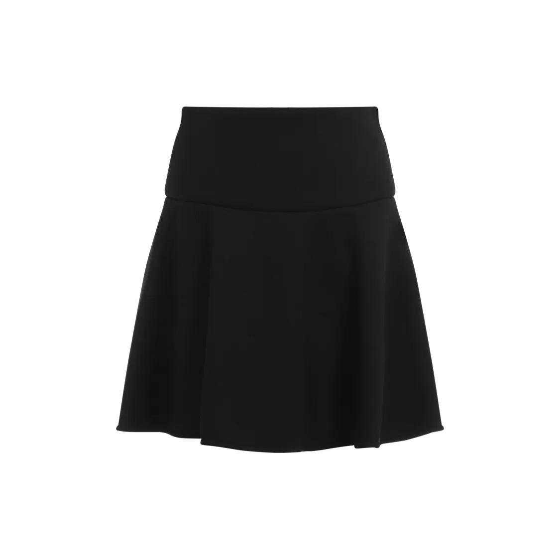 Moncler - Black Viscose Skirt - Größe M - schwarz