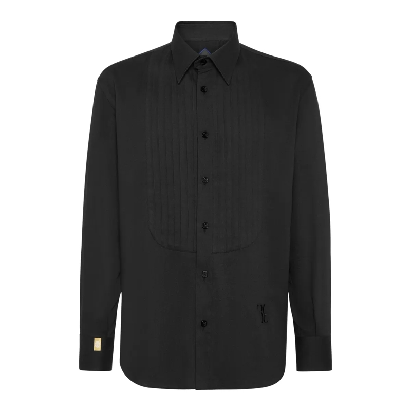 BILLIONAIRE Hemd Hemd Goldschnitt Ls schwarz