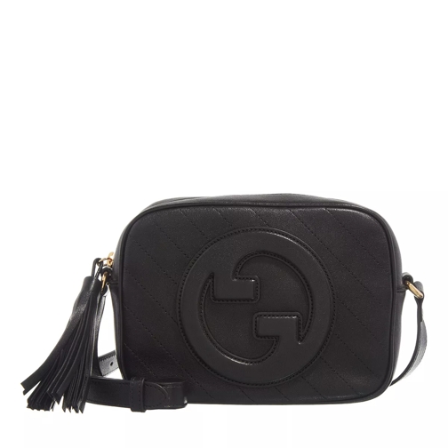 Gucci Small Gucci Blondie Quilted Crossbody Bag Leather Black Camera Bag