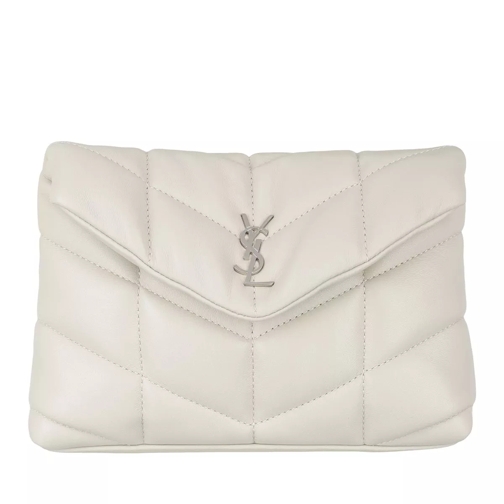 Saint Laurent Puffer Small Pouch Quilted Lambskin Crema Soft Clutch