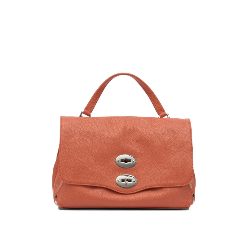 Zanellato Sac à bandoulière Structured Red Leather Shoulder Bag Brown