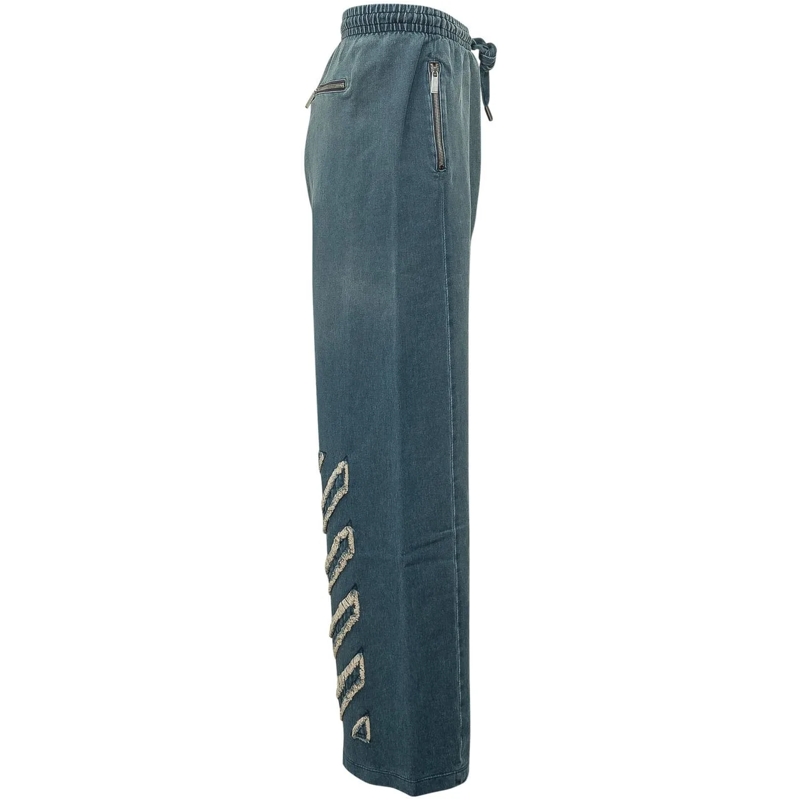 Off-White Pantalon de jogging Pantalone a Gamba Ampia con Coulisse blau(Image 3)