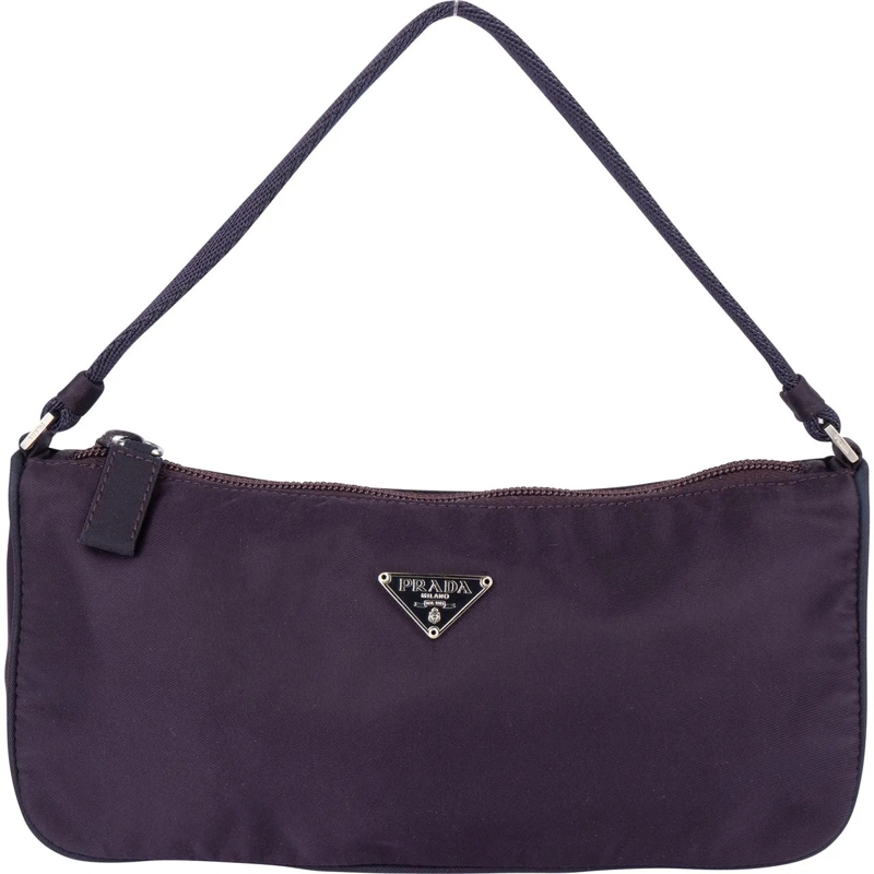 Prada Schultertasche Prada Purple Nylon Triangle Handbag lila