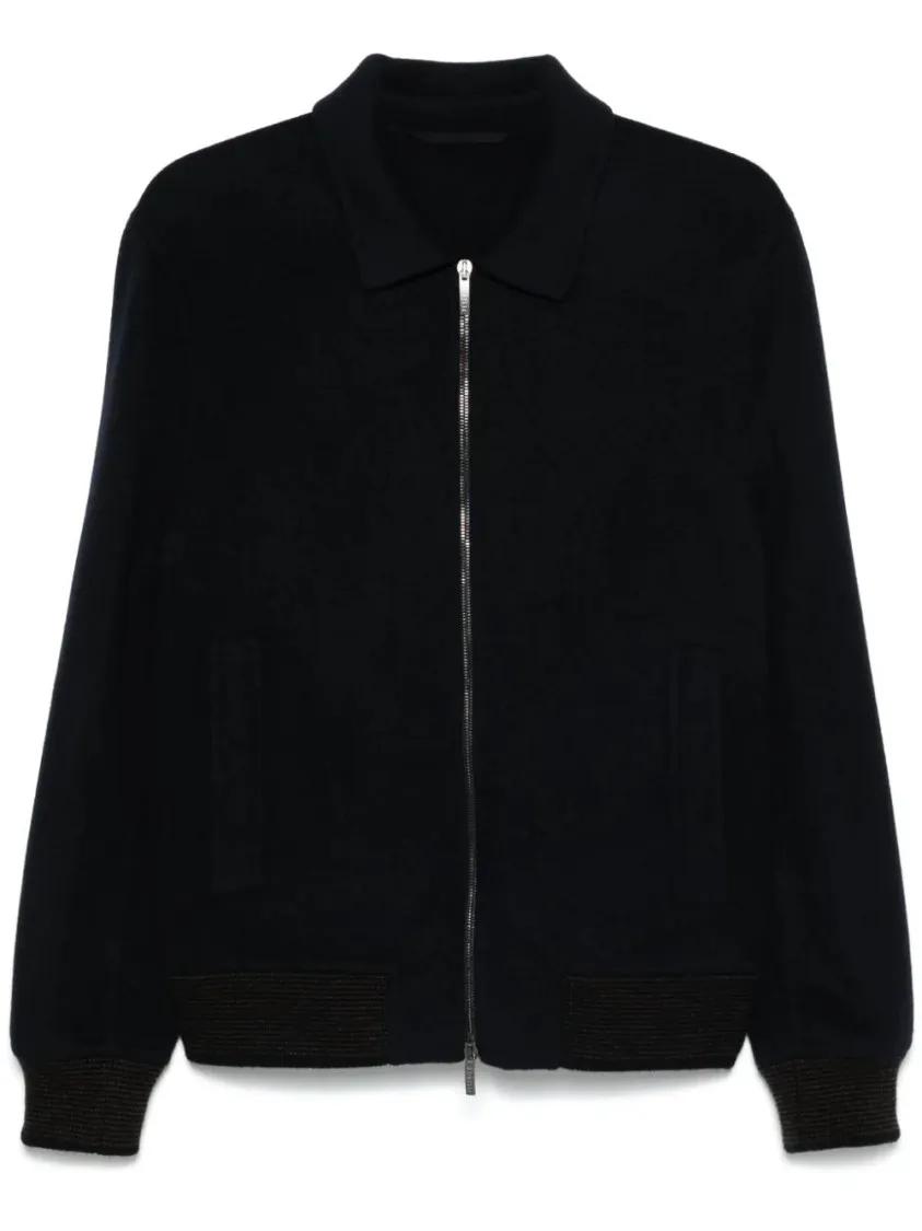 Thumbnail - Peserico - Zip-Up Bomber Jacket - Größe 52 - blau