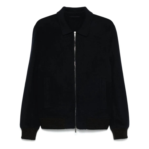 Peserico Bomberjacks Zip-Up Bomber Jacket Blue