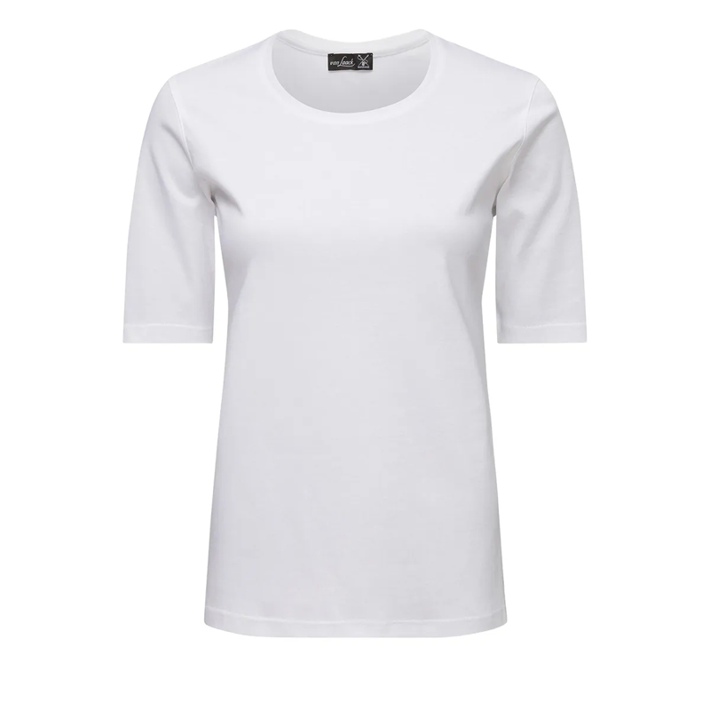 VAN LAACK Bluse T-Shirt Modern Fit Uni weiss
