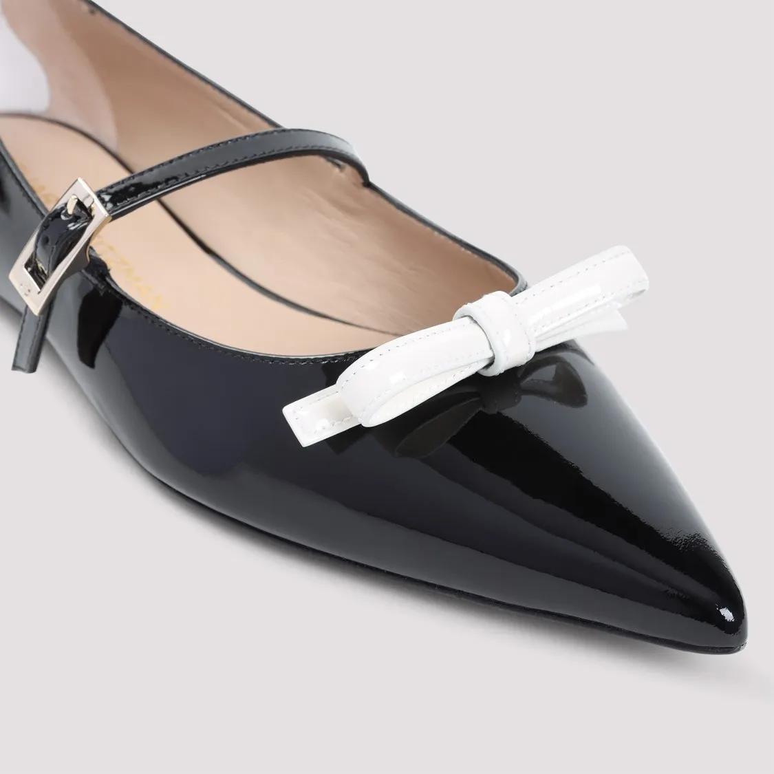 Thumbnail - Felicity Bow Black Patent Leather Ballerinas - Gr. 39,5 (EU) - in Schwarz